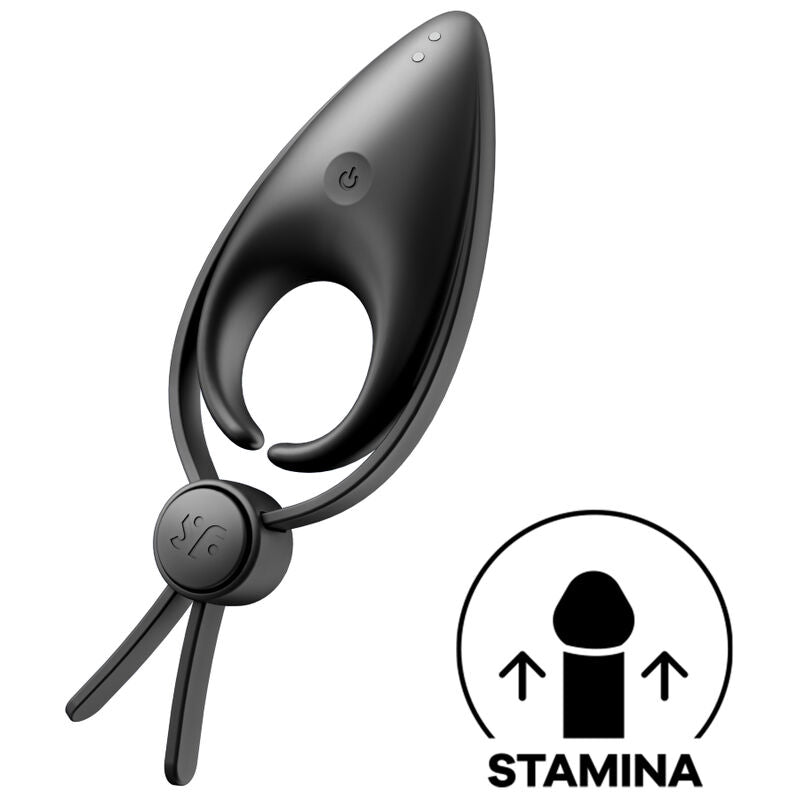 SNIPER ANILLO VIBRADOR NEGRO RECARGABLE USB SATISFYER