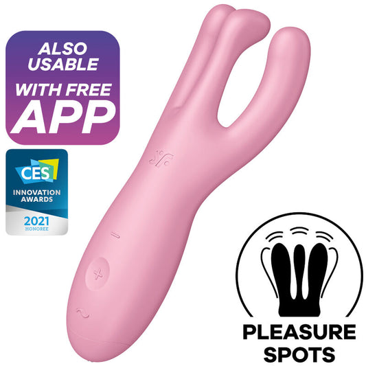 MASAJEADOR ESTIMULADOR DE CLITORIS VIBRADOR  CON APP SATISFYER - THREESOME 4