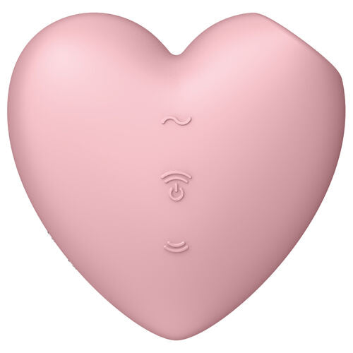 CUTIE HEART AZUL ESTIMULADOR Y VIBRADOR ONDAS DE PRESIÓN SATISFYER