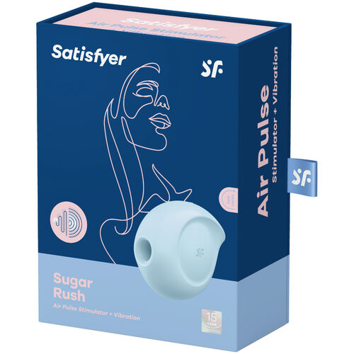 SUGAR RUSH ROSA ESTIMULADOR Y VIBRADOR ONDAS DE PRESIÓN SATISFYER