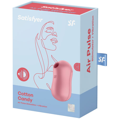 SUCCIONADOR ESTIMULADOR Y VIBRADOR IDEAL PRINCIPIANTES SATISFYER - COTTON CANDY