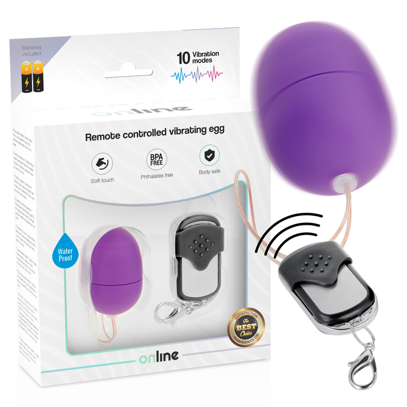 HUEVO VIBRADOR ONLINE - CONTROL REMOTO TALLA S LILA