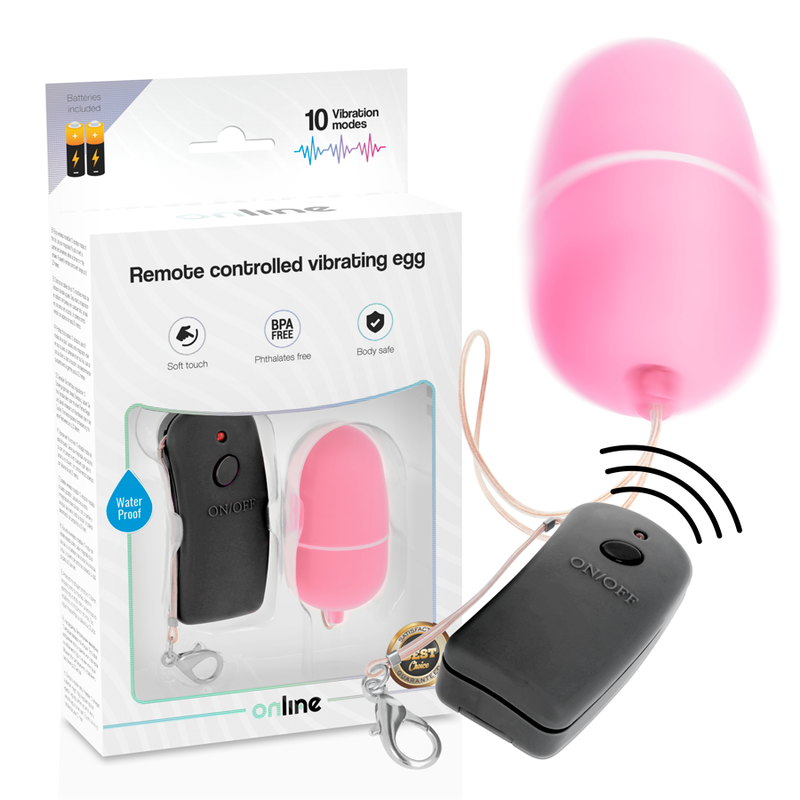 HUEVO VIBRADOR ONLINE - CON MANDO CONTROL REMOTO ROSA