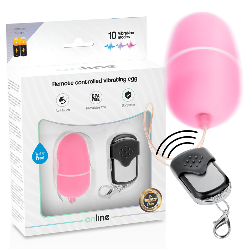 HUEVO VIBRADOR ONLINE - CONTROL REMOTO TALLA M ROSA