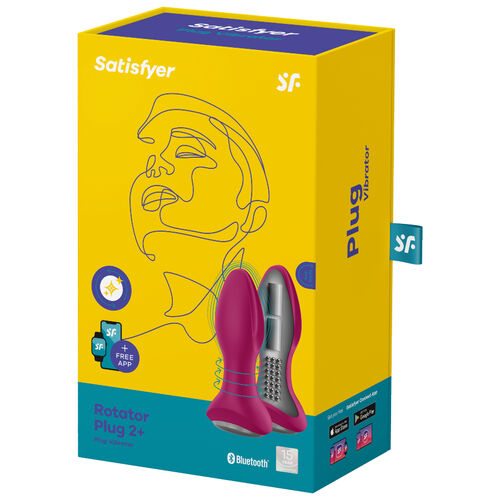 PLUG ANAL VIBRADOR UNISEX ROTADOR CON APP SATISFYER - ROTATOR PLUG 2+