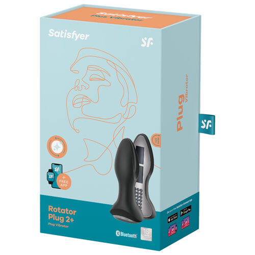 PLUG ANAL VIBRADOR UNISEX ROTADOR CON APP SATISFYER - ROTATOR PLUG 2+