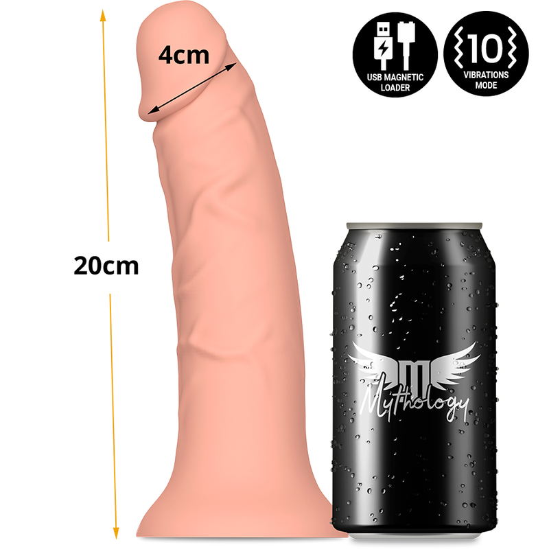 VIBRADOR REALISTICO MYTHOLOGY - ASHER ORIGINAL DILDO M - COMPATIBLE CON WATCHME WIRELESS TECHNOLOGY