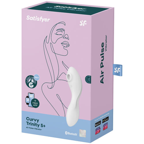 CURVY TRINITY 5 ESTIMULADOR Y VIBRADOR ONDAS DE PRESIÓN CON APP SATISFYER
