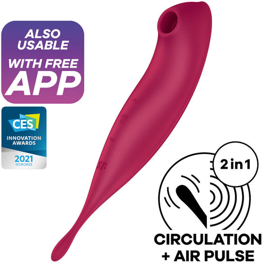 ESTIMULADOR Y VIBRADOR ONDAS DE PRESIÓN CON APP SATISFYER - TWIRLING PRO+