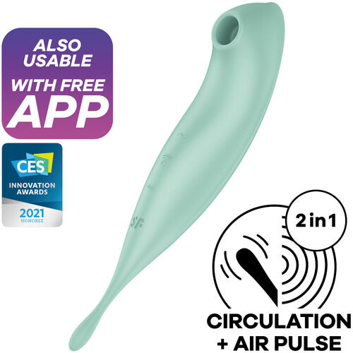 ESTIMULADOR Y VIBRADOR ONDAS DE PRESIÓN CON APP SATISFYER - TWIRLING PRO+