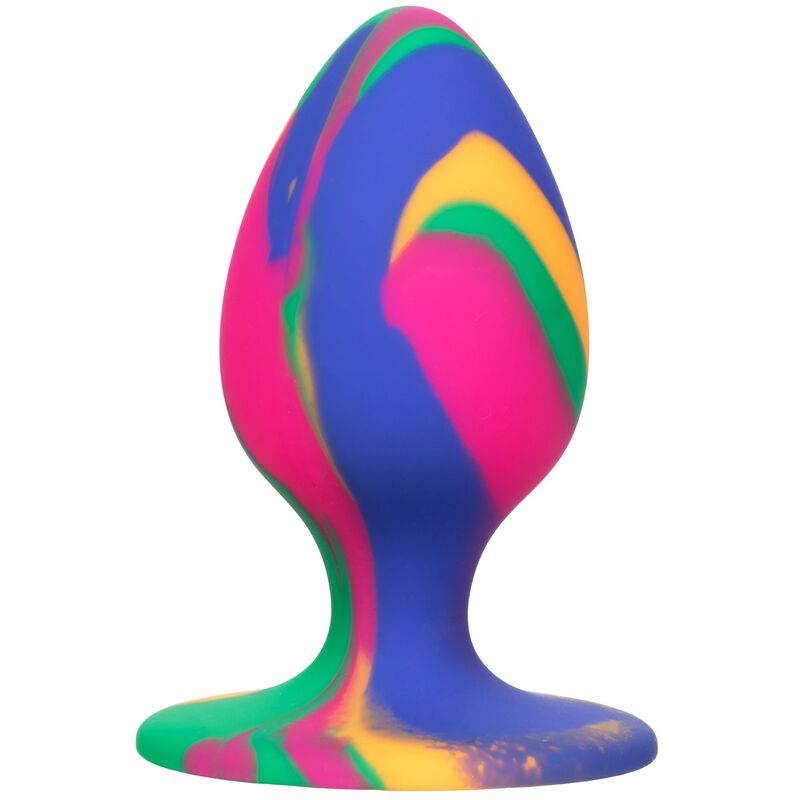 PLUG ANAL CÓNICO TEXTURADO UNISEX 7,5 X 3,25CM CALEXOTICS - CHEEKY MEDIUM TIE-DYE
