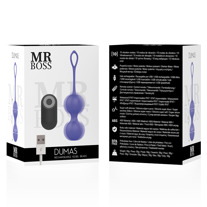 MR BOSS - DUMAS KEGEL BOLAS VIBRADORAS CONTROL REMOTO 58GRS