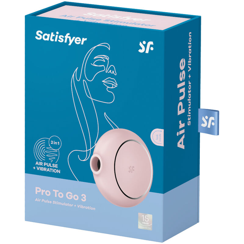 PRO TO GO 3 DOBLE NEGRO ESTIMULADOR Y VIBRADOR ONDAS DE PRESIÓN SATISFYER