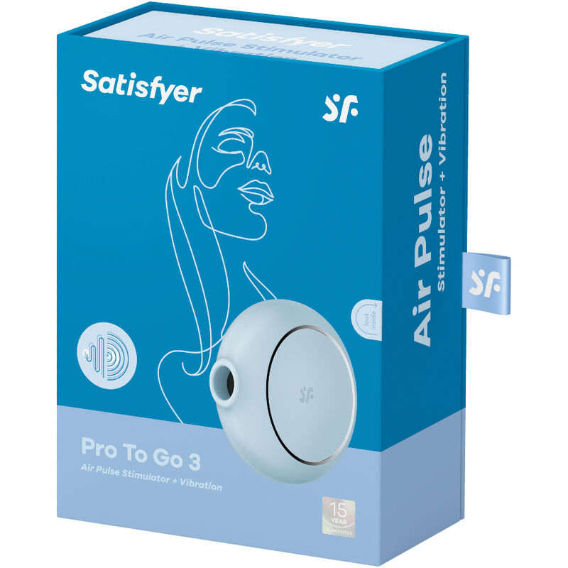 PRO TO GO 3 DOBLE NEGRO ESTIMULADOR Y VIBRADOR ONDAS DE PRESIÓN SATISFYER