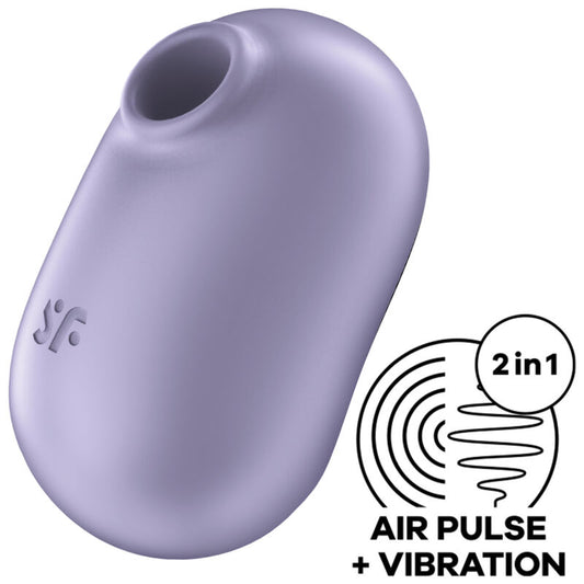 PRO TO GO 2 DOBLE VIOLETA ESTIMULADOR Y VIBRADOR ONDAS DE PRESIÓN SATISFYER