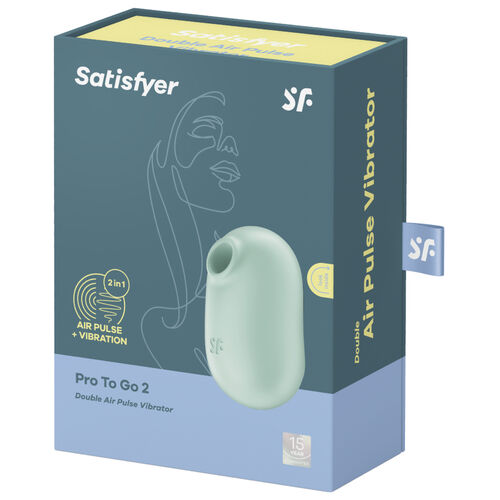 PRO TO GO 2 DOBLE VIOLETA ESTIMULADOR Y VIBRADOR ONDAS DE PRESIÓN SATISFYER
