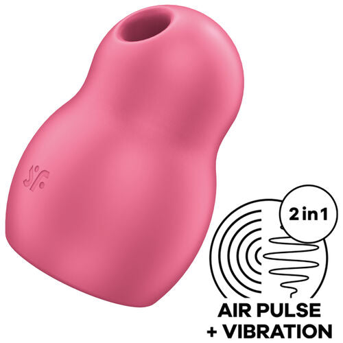 PRO TO GO 1  DOBLE ROJO ESTIMULADOR Y VIBRADOR ONDAS DE PRESIÓN SATISFYER