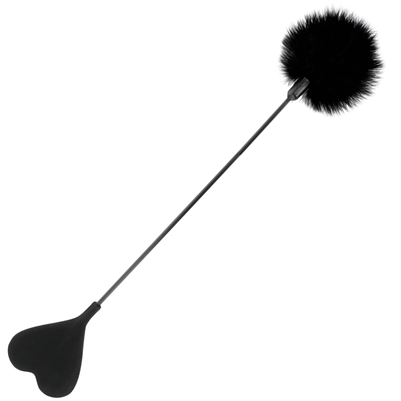 FUSTA CON PLUMA DARKNESS - LOVE NEGRO 40 CM