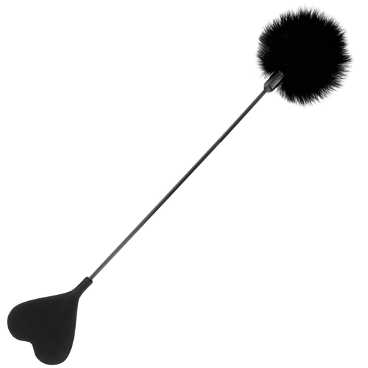 FUSTA CON PLUMA DARKNESS -  LOVE NEGRO 40 CM