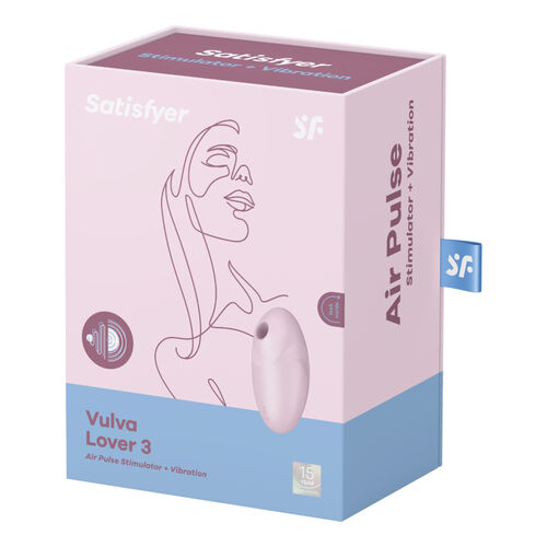 VULVA LOVER 3 NEGRO ESTIMULADOR Y VIBRADOR ONDAS DE PRESIÓN SATISFYER