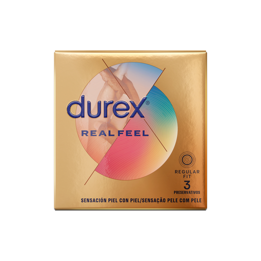 PRESERVATIVOS 3 UNIDADES DUREX - REAL FEEL