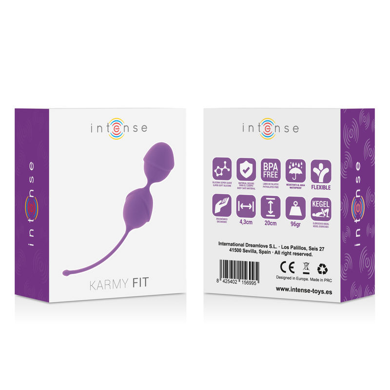 BOLAS KEGEL 96 GRAMOS INTENSE - KARMY FIT SILICONA LILA