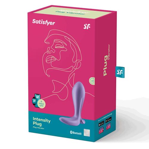 VIBRADOR ANAL UNISEX CON APP SATISFYER - INTENSITY PLUG MORADO