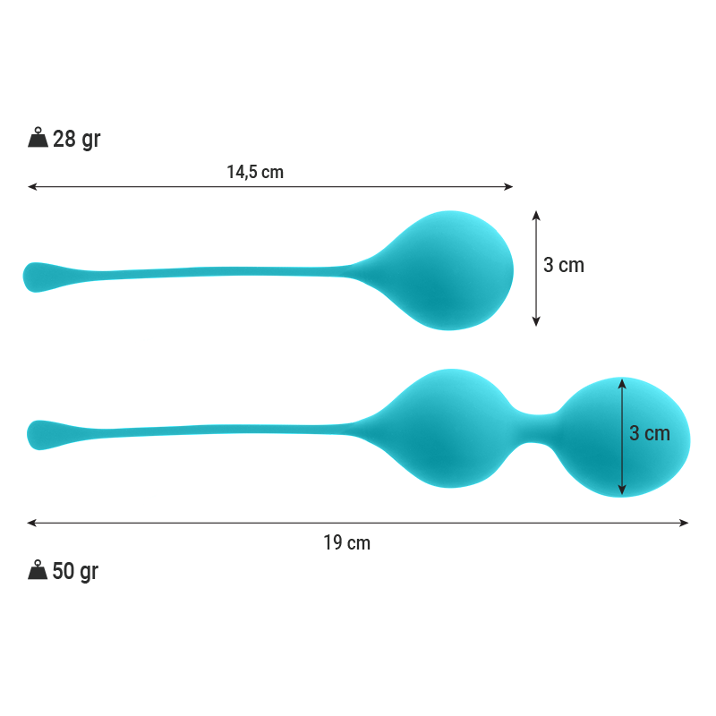 INTENSE - BOLAS KEGEL PACK KENDALL AZUL 1 BOLA 28GRS + 2 BOLAS 50GRS