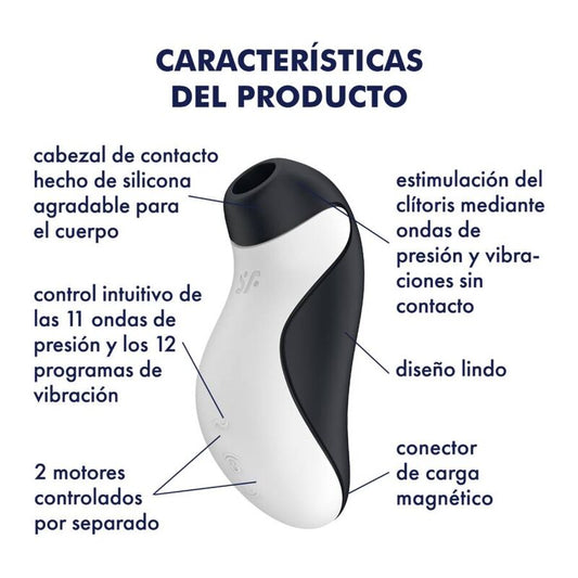 ESTIMULADOR Y VIBRADOR ONDAS DE PRESIÒN SATISFYER - ORCA AIR PULSE