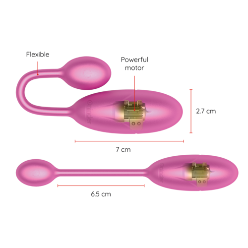HUEVO VIBRADOR ONINDER - DENVER ROSA 7 X 2.7 CM - APP GRATUITA