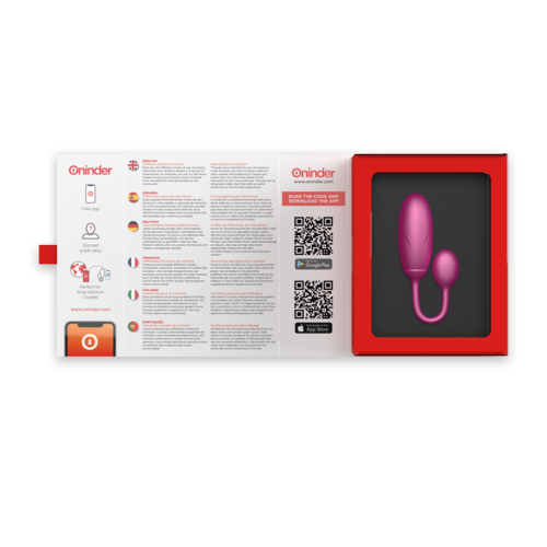 HUEVO VIBRADOR ONINDER - DENVER ROSA 7 X 2.7 CM - APP GRATUITA