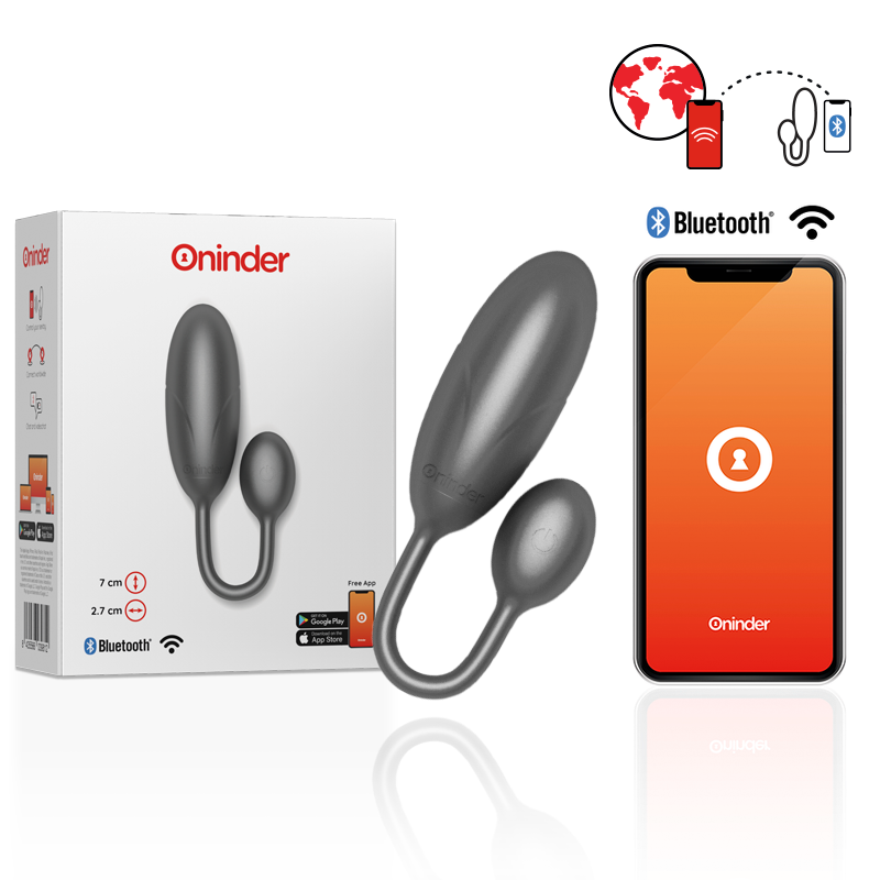 HUEVO VIBRADOR ONINDER - DENVER ROSA 7 X 2.7 CM - APP GRATUITA