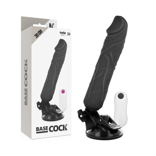 VIBRADOR REALISTICO 20 CM -O- 4 CM BASECOCK - CONTROL REMOTO NATURAL