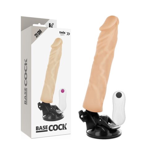 VIBRADOR REALISTICO 21 CM -O- 4 CM BASECOCK - CONTROL REMOTO NATURAL