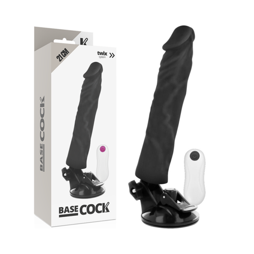 VIBRADOR REALISTICO 21 X 4 CM BASECOCK - CONTROL REMOTO NATURAL