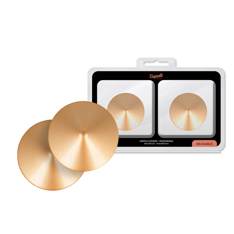CUBRE PEZONES COQUETTE CHIC DESIRE - METAL CIRCULOS DORADOS