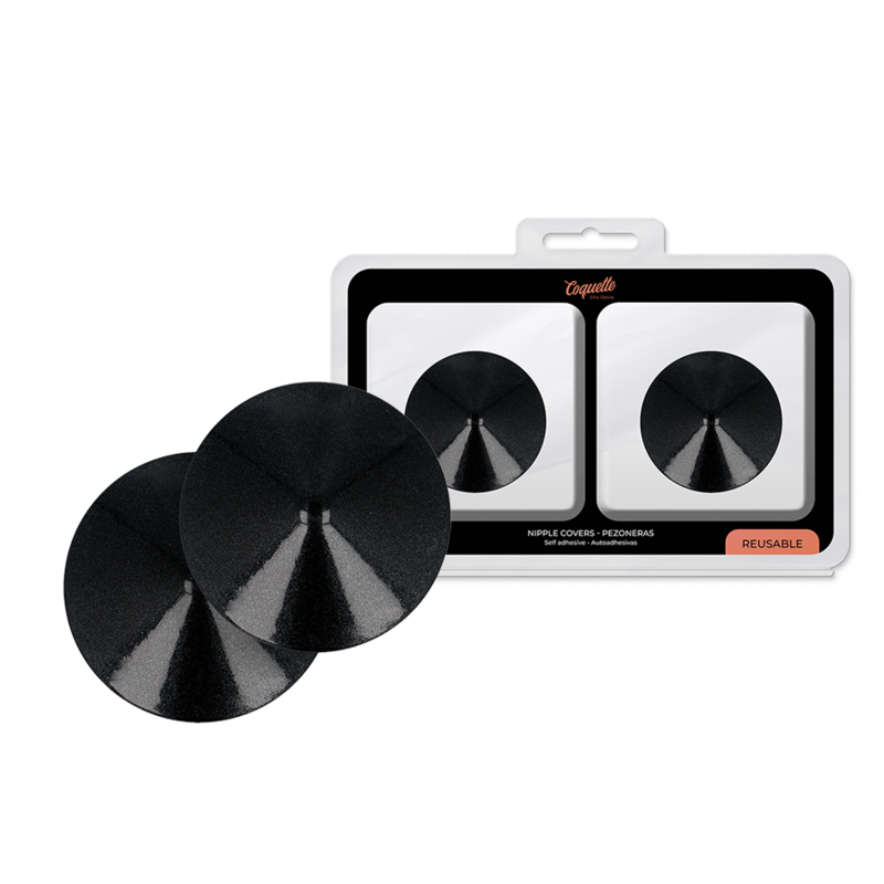 CUBRE PEZONES COQUETTE CHIC DESIRE - METAL CIRCULOS NEGROS