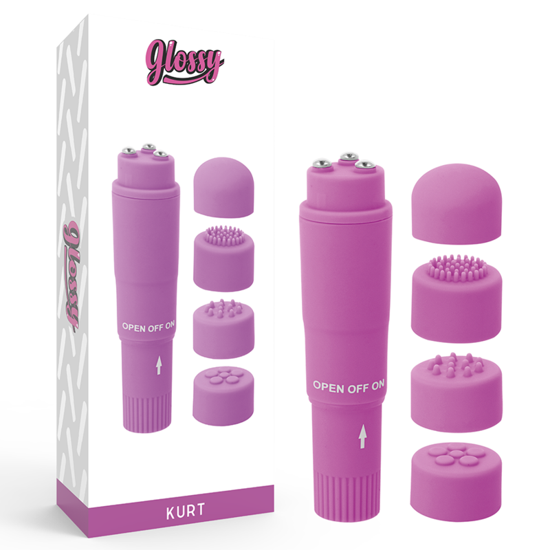 MINI VIBRADOR GLOSSY - POCKET KURT MASAJEADOR LILA