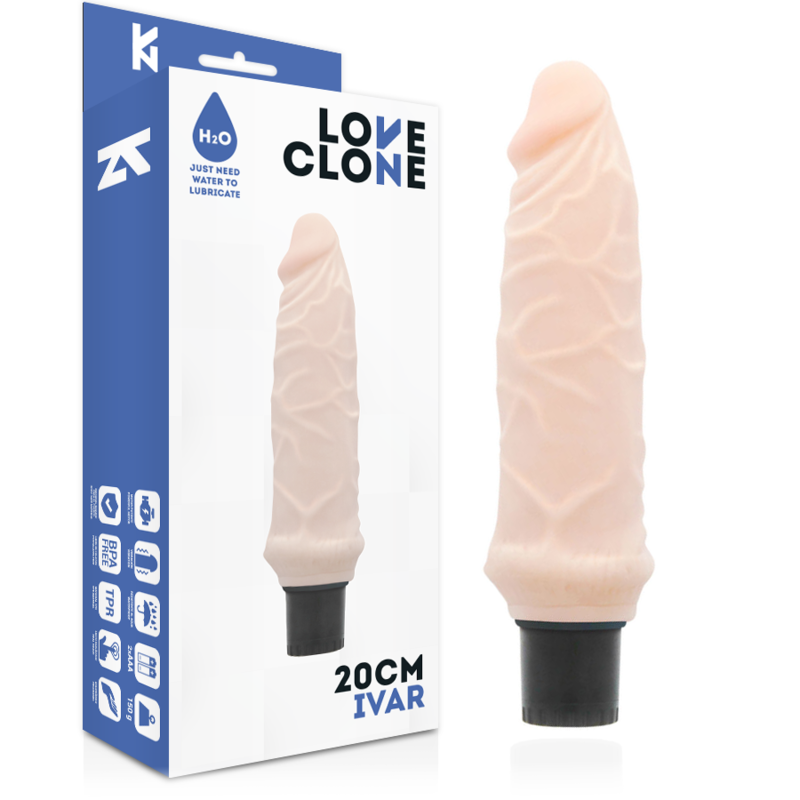 LOVECLONE - IVAR VIBRADOR REALISTICO SELF LUBRICATION 20 CM -O- 3.7 CM