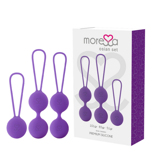 BOLAS KEGEL MORESSA - OSIAN SET 51 GR + 101 GR + 85 GR PREMIUM SILICONA LILA