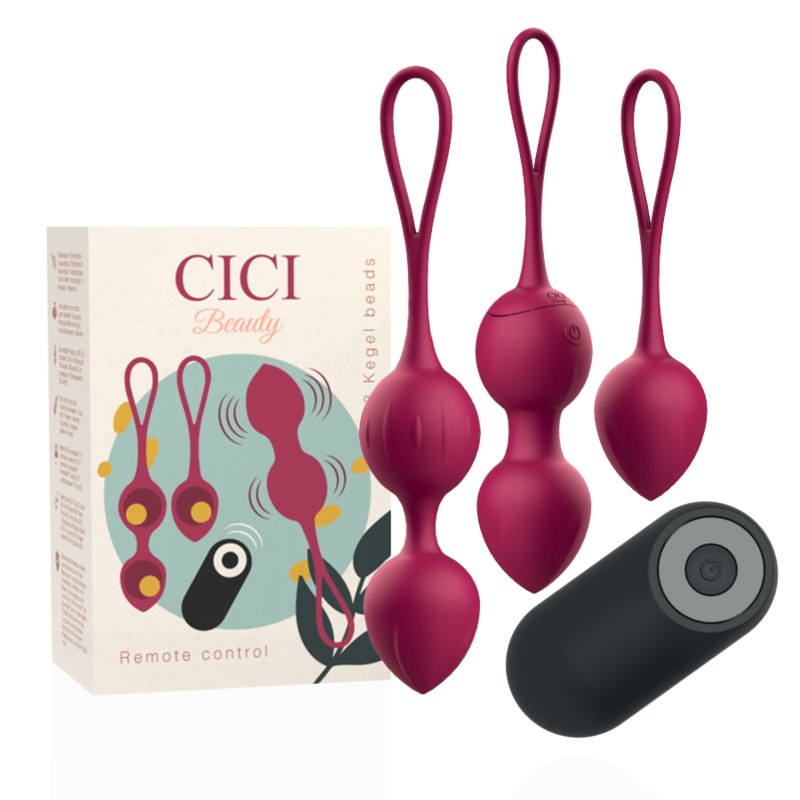 BOLAS VIBRADORAS 35 + 60 + 65 GRAMOS SCICI BEAUTY - 3 BOLAS A CONTROL REMOTO DE SILICONA PREMIUM