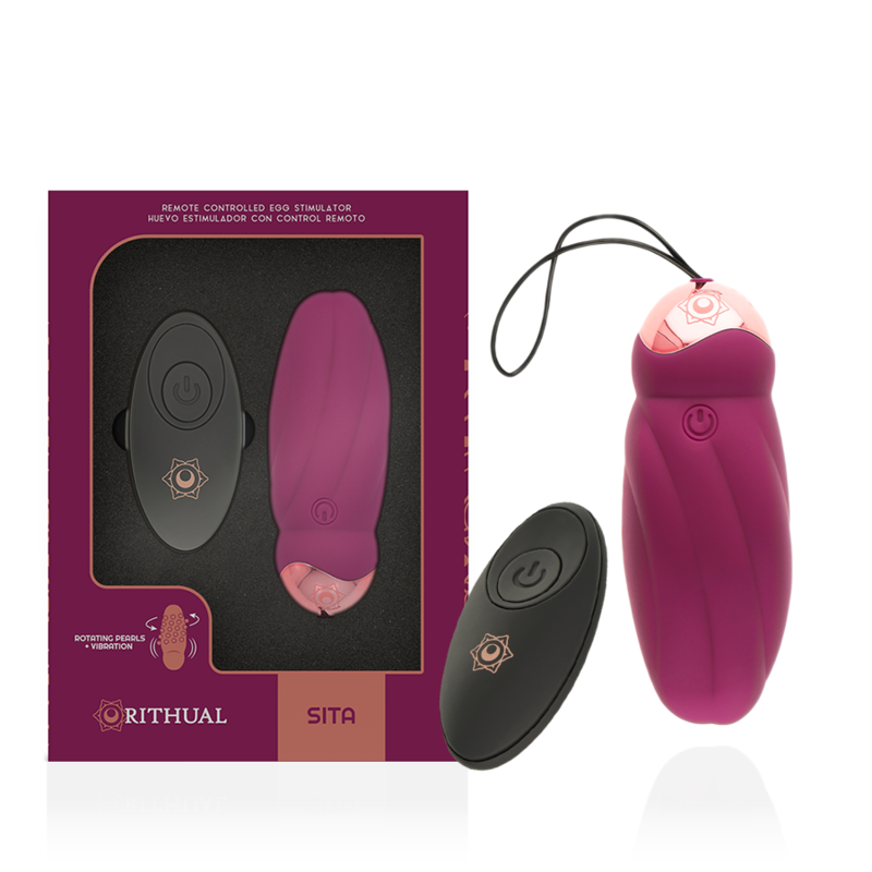 HUEVO VIBRADOR RITHUAL - SITA CONTROL REMOTO ROTACIÓN DE PERLAS + VIBRACIÓN