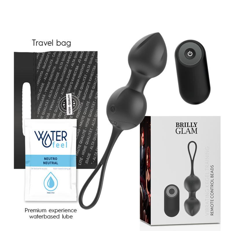 BRILLY GLAM - VIBRATING KEGEL BEADS CONTROL REMOTO 62GRS