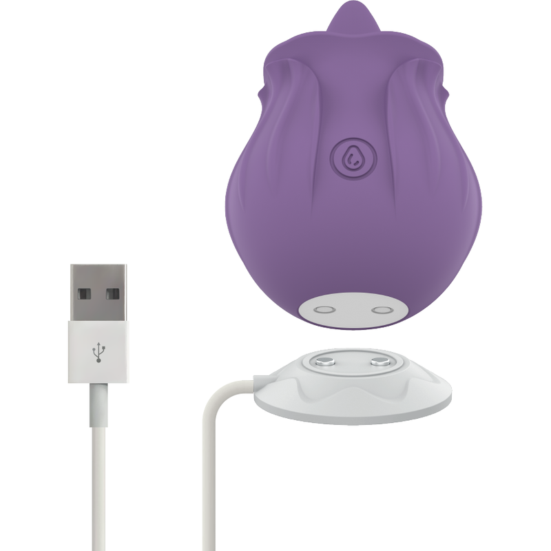 VIOLET ESTIMULADOR DE CLÍTORIS CON LENGUA BASE MAGNÉTICA