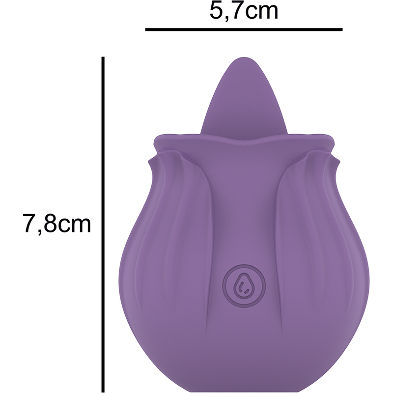VIOLET ESTIMULADOR DE CLÍTORIS CON LENGUA BASE MAGNÉTICA