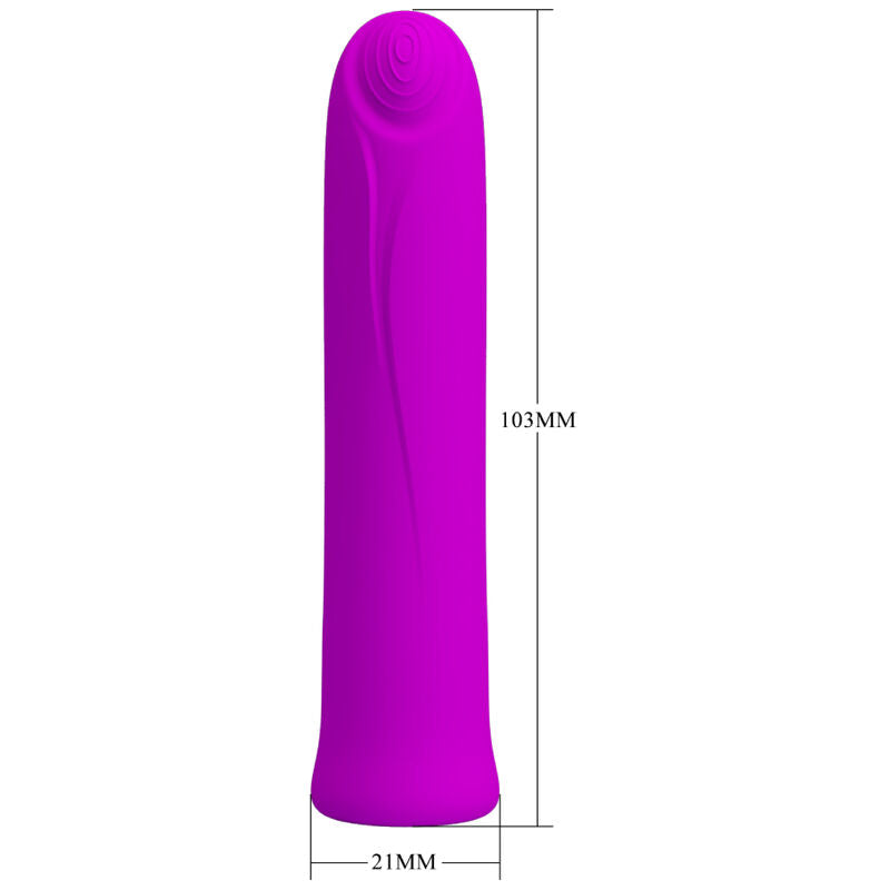 CURTIS MINI VIBRADOR SUPER POWER 12 VIBRACIONES SILICONA VIOLETA RECARGABLE USB