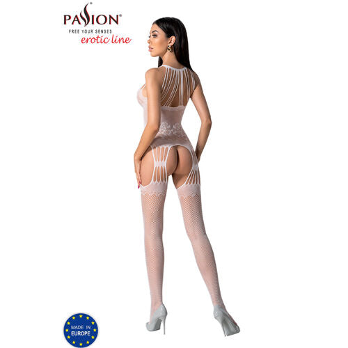 PASSION - BS095 BODYSTOCKING ROJO TALLA UNICA