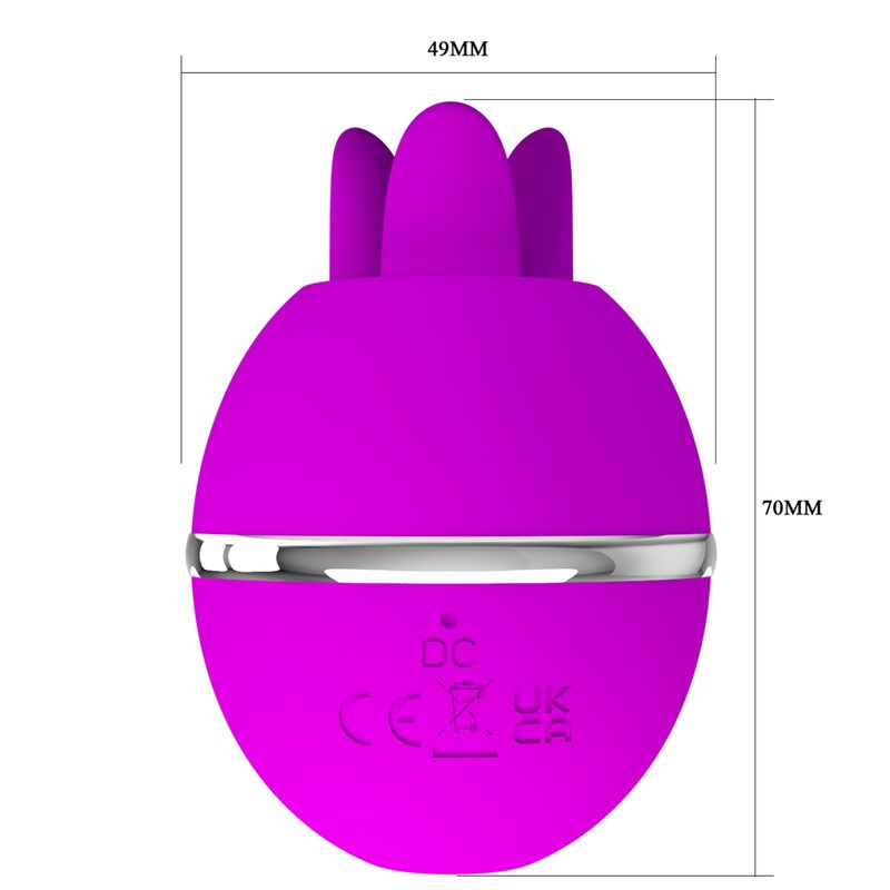 GEMINI ESTIMULADOR DE CLITORIS CON LENGUAS BALL REDONDO MORADO