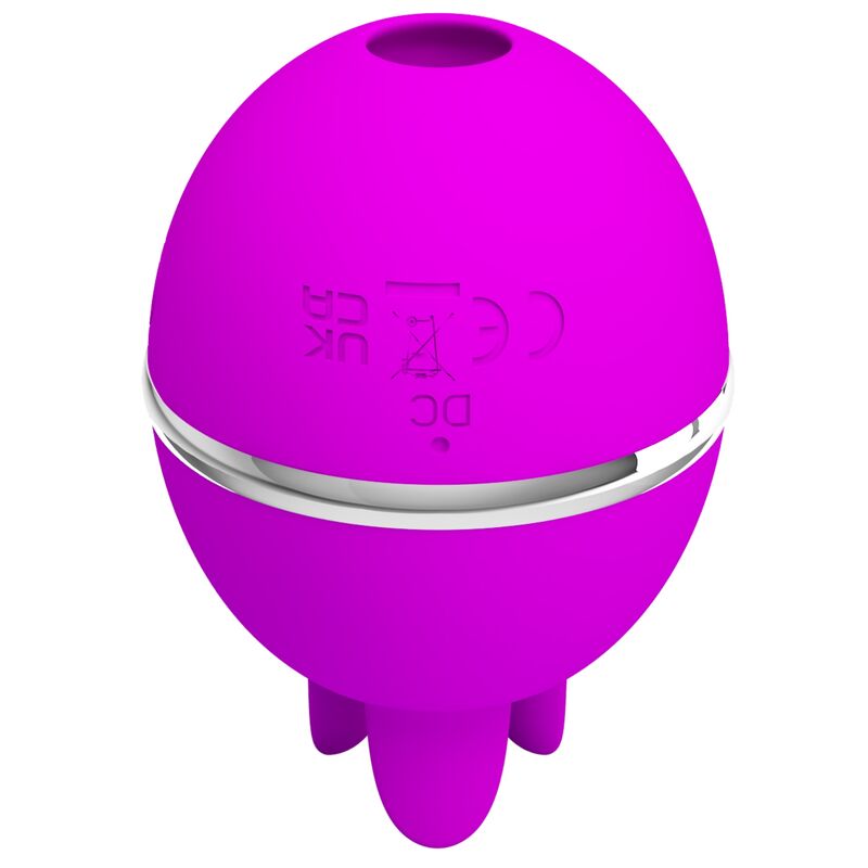 GEMINI ESTIMULADOR DE CLITORIS CON LENGUAS BALL REDONDO MORADO