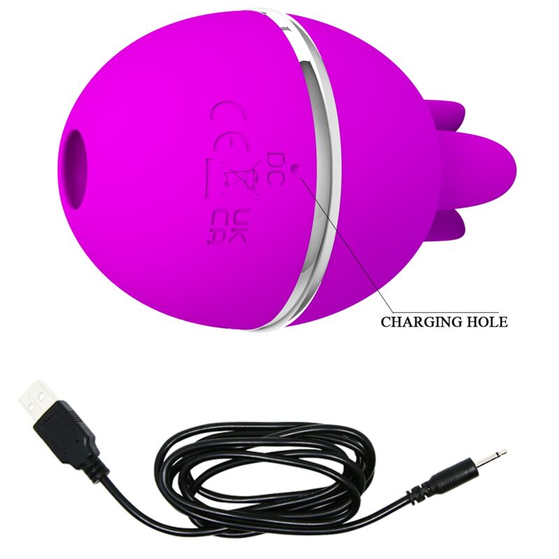 GEMINI ESTIMULADOR DE CLITORIS CON LENGUAS BALL REDONDO MORADO